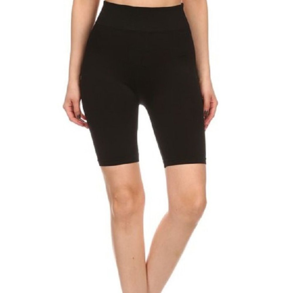 SEAMLESS WORKOUT ATHLETIC STRETCH 12" BIKER SHORTS